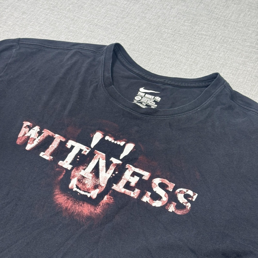 Nike Lebron James WITNESS Basketball T-Shirt Mens 3XL Black Dri-Fit Crew Neck